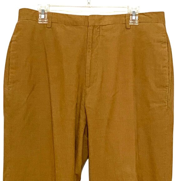 Banana Republic Womens Corduroy Pants 34 L Tan Academia Preppy Made in Italy - Picture 2 of 6